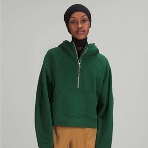 Lululemon Oversized Scuba Half Zip Everglade Green M/L